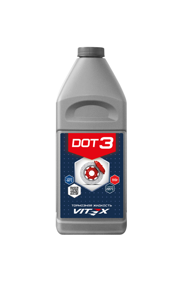 Тормозная жидкость VITEX — ассортимент DOT-3 и DOT-4
