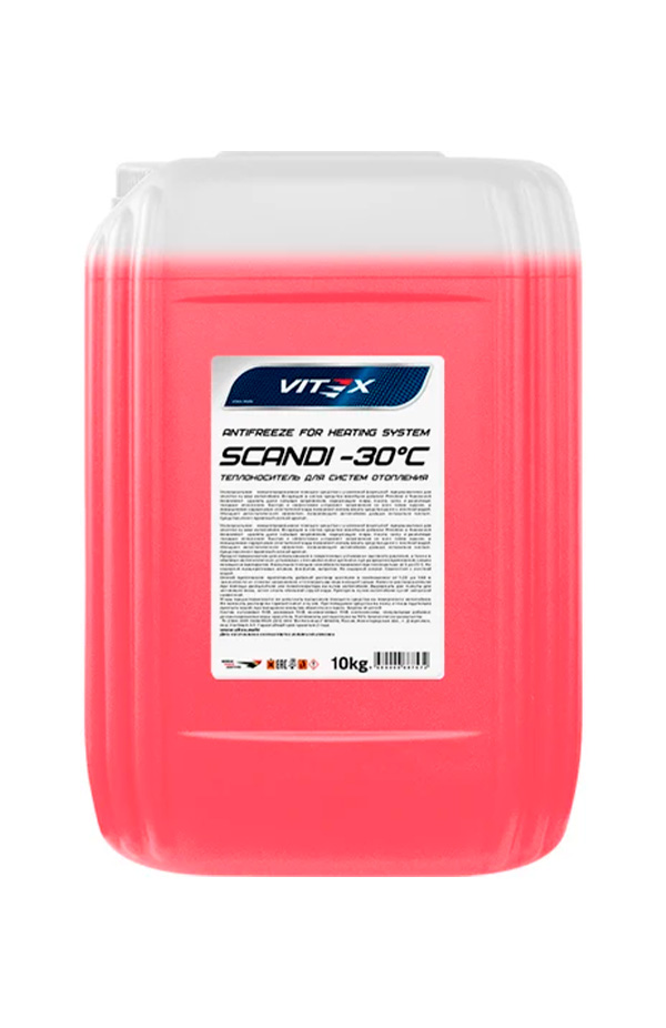 Антифриз для системы отопления Vitex Scandi -30°С (красный) 10 кг